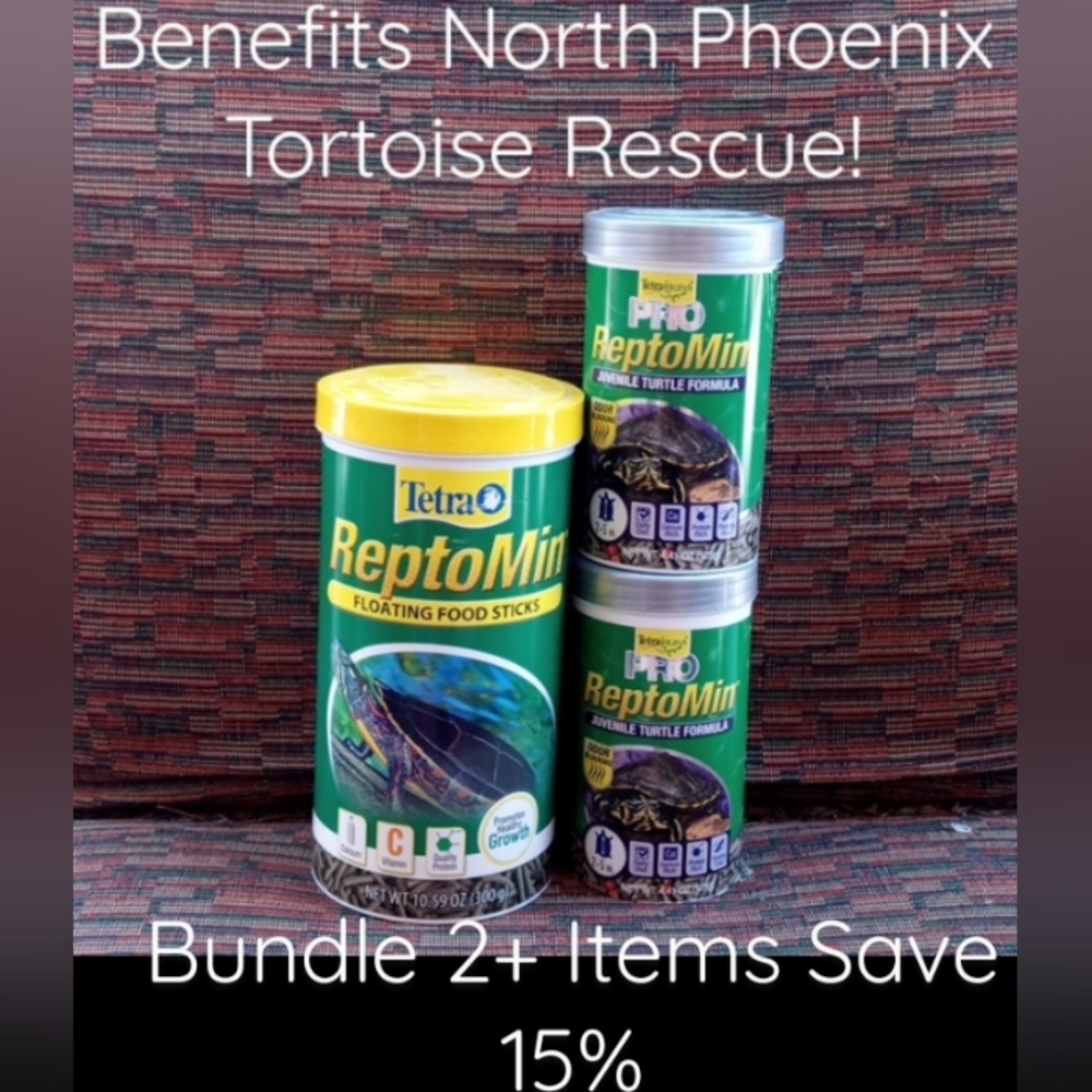 New! TETRAFAUNA ReptoMin Floating Food Sticks 4 Turtles. 1 - 10.59oz, 2 - 4.41oz